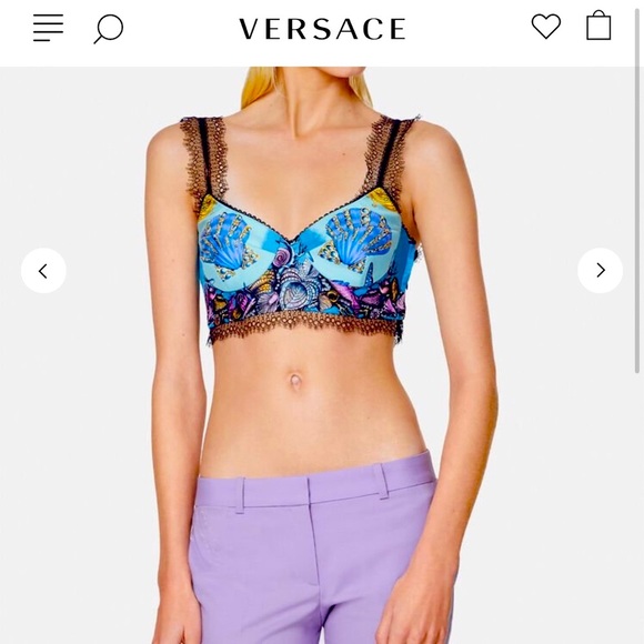 VERSACE TOP BRALETTE FROM SPRING 2021 “TRESOR DE LA MER” SZ 38 - Picture 2 of 11